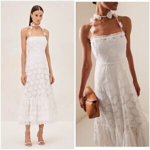 Alexis White Lace Maxi Dress